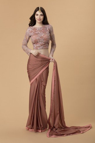 CORAL ROSE PARTY SAREE