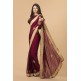 MAROON GEORGETTE SAREE WITH RICH GOLD BORDER