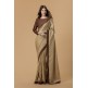 ZACS-726 BEIGE AND BROWN BANARSI SILK INDIAN WEDDING SAREE