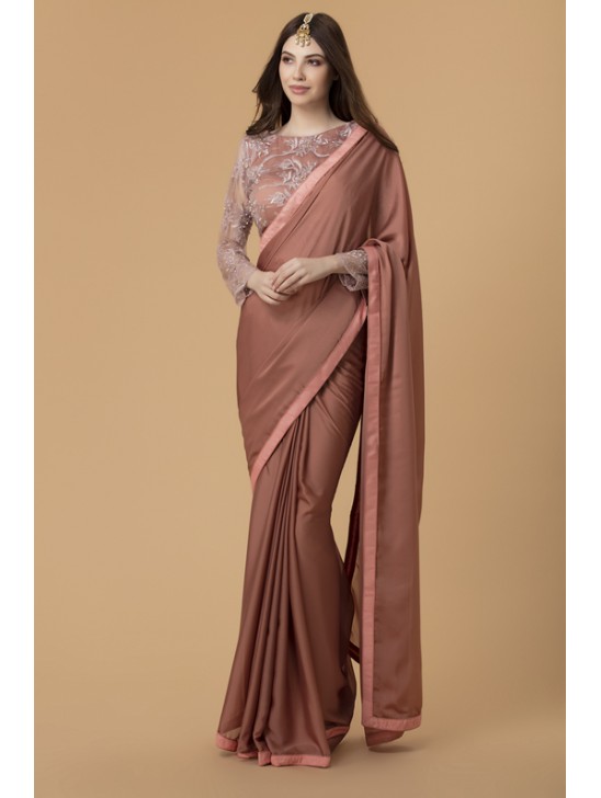 CORAL ROSE PARTY SAREE