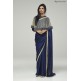 ZACS-729 NAVY BLUE CHIFFON CAPE STYLE DESIGNER SAREE