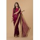 MAROON GEORGETTE SAREE WITH RICH GOLD BORDER