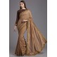 ZACS-772 BROWN GEORGETTE PARTY WEAR INDIAN READYMADE SAREE