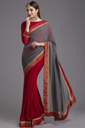 ZACS-864 LATEST TRADITIONAL AND HIGH QUALITY READYMADE SAREES