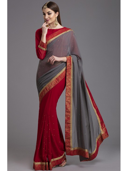 ZACS-864 LATEST TRADITIONAL AND HIGH QUALITY READYMADE SAREES