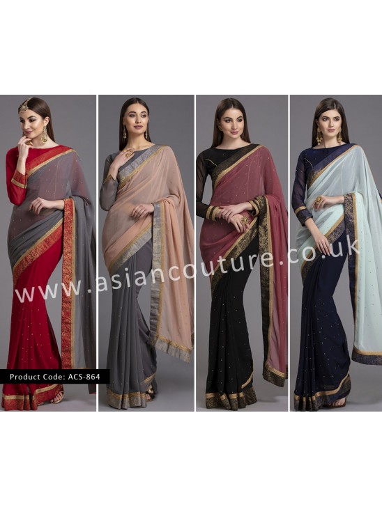 ZACS-864 LATEST TRADITIONAL AND HIGH QUALITY READYMADE SAREES