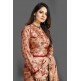 ZAC20-15 PEACH DIGITAL PRINTED FESTIVE EID SAREE