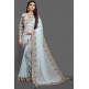 SKY BLUE BOLLYWOOD DESI STYLE SAREE