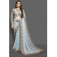 SKY BLUE BOLLYWOOD DESI STYLE SAREE