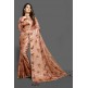 ZAC20-15 PEACH DIGITAL PRINTED FESTIVE EID SAREE