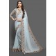 SKY BLUE BOLLYWOOD DESI STYLE SAREE