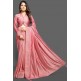 ZAC20-27 ROSE PINK INDIAN ETHNIC PARTY WEAR SAREE