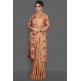 ORANGE PEEL INDIAN JACKET STYLE ETHNIC WEAR SAREE