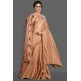 ORANGE PEEL INDIAN JACKET STYLE ETHNIC WEAR SAREE