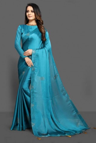 TEAL WEDDING DESIGNER SAREE