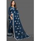 ZAC20-22 CLASSIC BLUE INDIAN PARTY WEAR SAREE