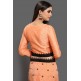 ORANGE PEEL BLACK BORDER READY TO WEAR SAREE