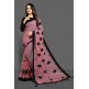 ZAC20-30 ROSE PINK & BLACK INDIAN PARTY FESTIVE SAREE