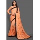 ORANGE PEEL BLACK BORDER READY TO WEAR SAREE