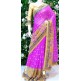 MAGENTA AND GOLD EMBROIDERED WEDDING SAREE