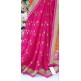 ORANGE PEEL AND HOT PINK MEHNDI WEDDING WEAR SAREE