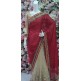 Red & Gold Indian Pakistani Designer Saree