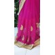 MAGENTA NET EMBROIDERED ETHNIC SAREE