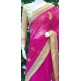 MAGENTA NET EMBROIDERED ETHNIC SAREE