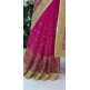 MAGENTA INDIAN CHIFFON GEORGETTE SAREE