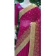 MAGENTA INDIAN CHIFFON GEORGETTE SAREE