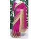 MAGENTA INDIAN CHIFFON GEORGETTE SAREE