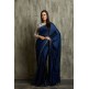 NAVY BLUE & SILVER INDIAN EVENING WEAR READYMADE SAREE