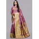 ROSE PINK & GOLD BANARASI TRADITIONAL READYMADE SAREE