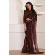 ZACS-600 BROWN DESIGNER READY MADE PARTY WEAR INDIAN SAREE