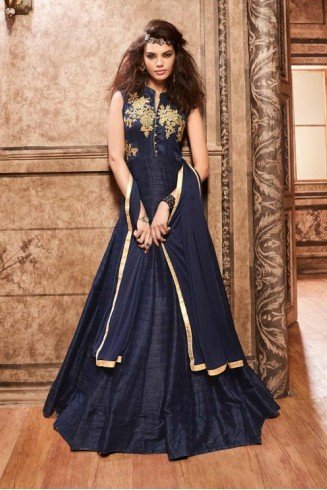 Z16003 Navy Blue Maisha Designer Eid & Party Wear Dress