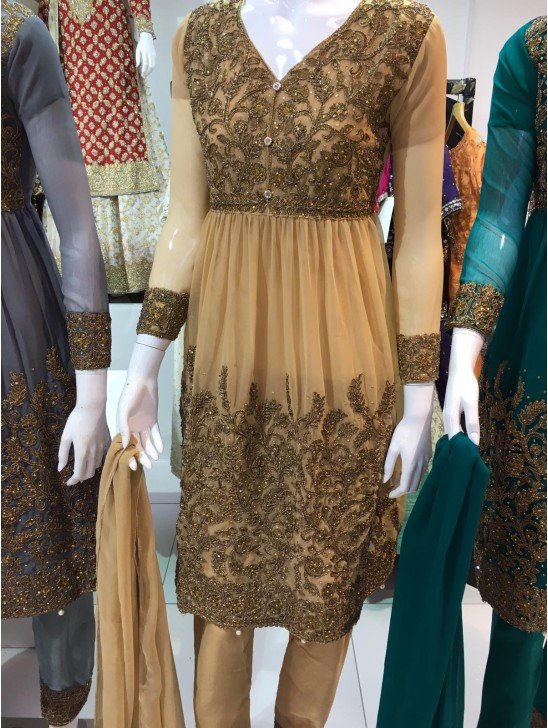 FANCY PAKISTANI READYMADE CHURIDAAR DESIGNER SUITS