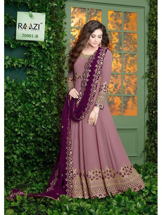 STUNNING INDIAN DESIGNER ANARKALI GOWN ( 6 COLOURS )