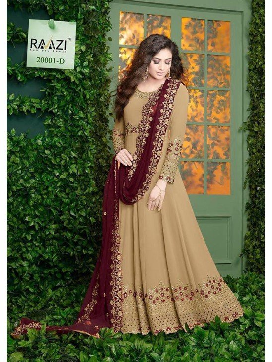 STUNNING INDIAN DESIGNER ANARKALI GOWN ( 6 COLOURS )