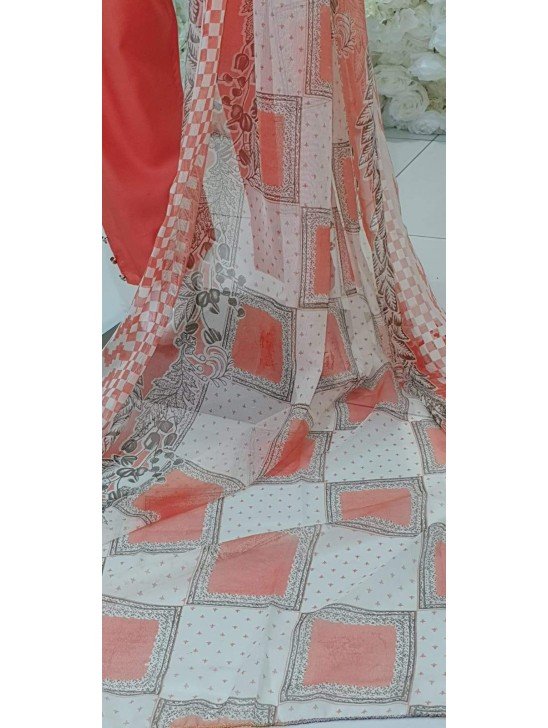 Alkaram Peach Designer Readymade Pakistani Suit