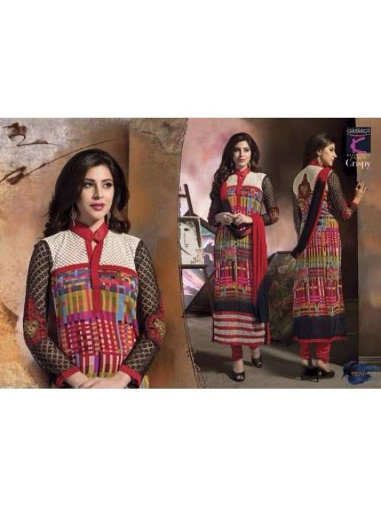 Multi Colour GEORGETTE Semi Stitched Salwar Kameez