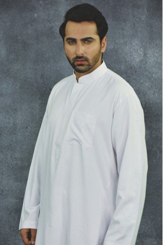 Arabic Style White Mens Jubba Thobe