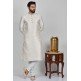 Cream Jammawar Pakistani Mens Kurta Pajama