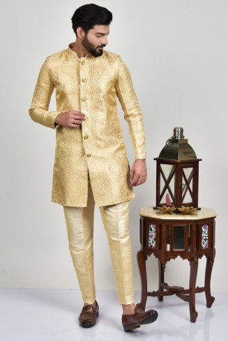 Traditional Wedding Style Indian Men's Kurta & Trouser