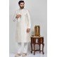 Cream Jammawar Pakistani Mens Kurta Pajama