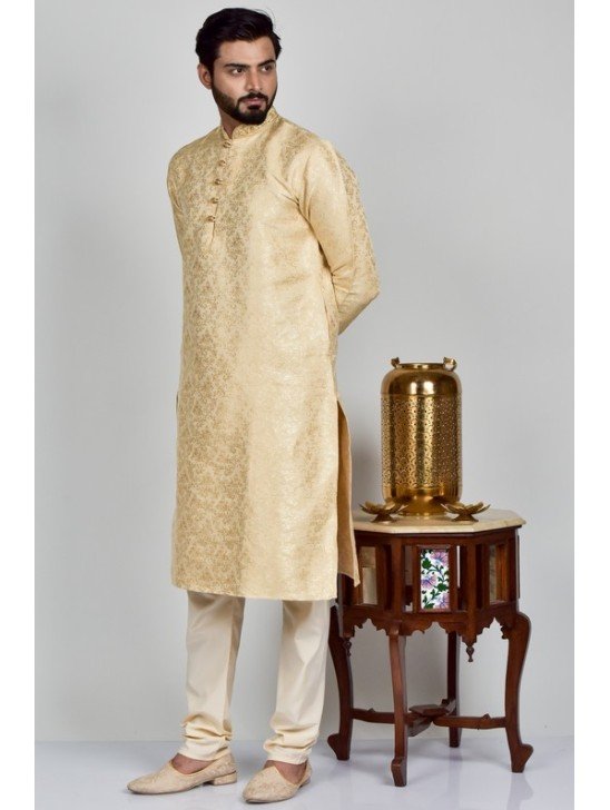 Indian Mens Jammawar Wedding Wear Kurta Pajama