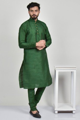 Green Designer Pakistani Men's Kurta Pajama