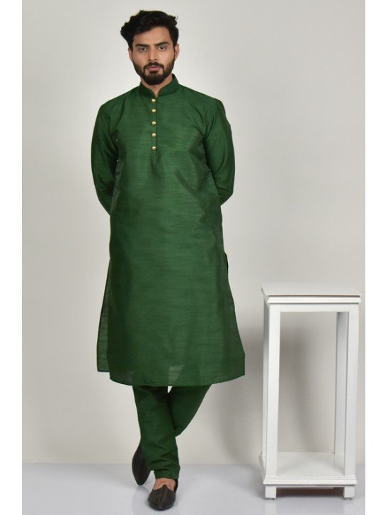 Green Designer Pakistani Men s Kurta Pajama