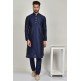 Navy Blue Designer Pakistani Kurta Pajama For Men