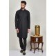 Black Traditional Pakistani Kurta Pajama For Men