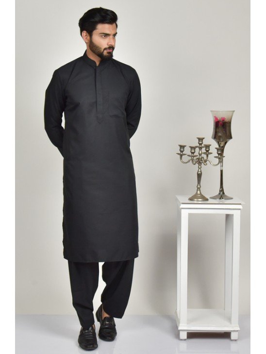 Black Eid Kurta Pajama Menswear Suit
